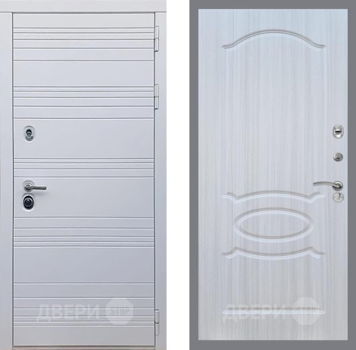 Входная металлическая Дверь Рекс (REX) 14 Силк Сноу FL-128 Сандал белый в Зарайске
