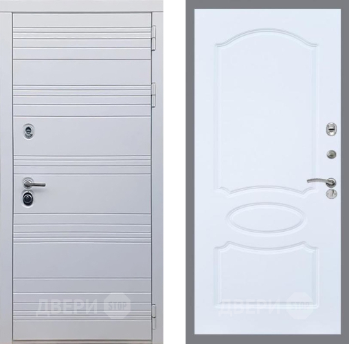Входная металлическая Дверь Рекс (REX) 14 Силк Сноу FL-128 Силк Сноу в Зарайске