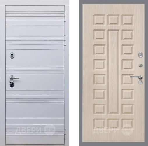 Входная металлическая Дверь Рекс (REX) 14 Силк Сноу FL-183 Беленый дуб в Зарайске