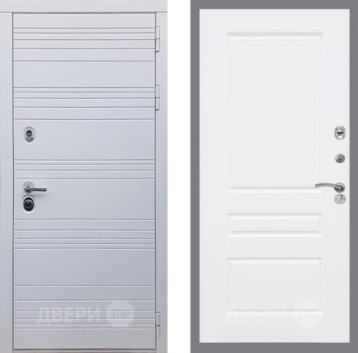 Входная металлическая Дверь Рекс (REX) 14 Силк Сноу FL-243 Силк Сноу в Зарайске