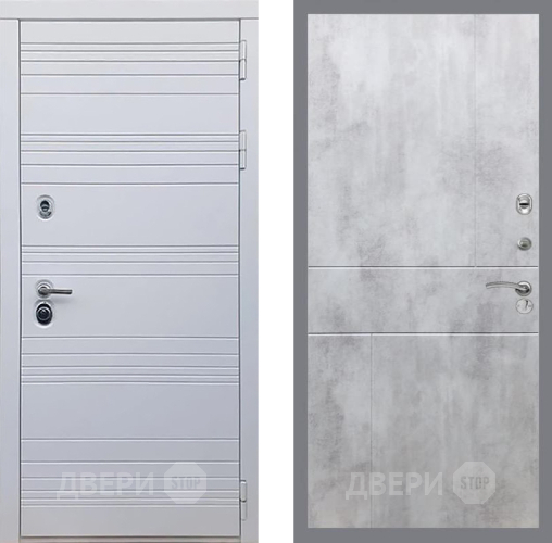Входная металлическая Дверь Рекс (REX) 14 Силк Сноу FL-290 Бетон светлый в Зарайске
