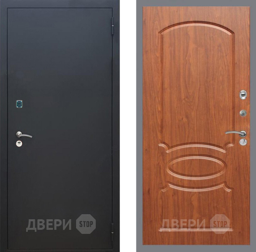 Входная металлическая Дверь Рекс (REX) 1A Черный Муар FL-128 Морёная берёза в Зарайске