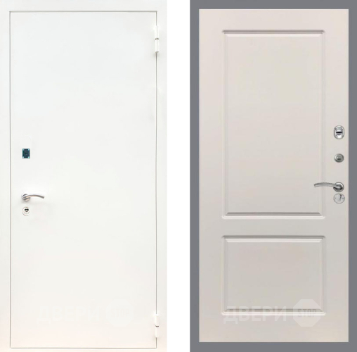 Входная металлическая Дверь Рекс (REX) 1А Белая шагрень FL-117 Шампань в Зарайске