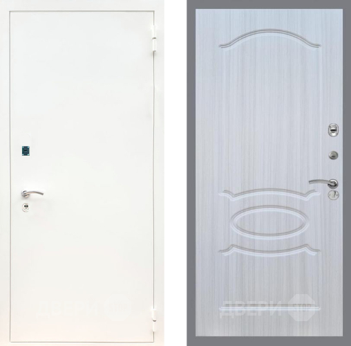 Входная металлическая Дверь Рекс (REX) 1А Белая шагрень FL-128 Сандал белый в Зарайске
