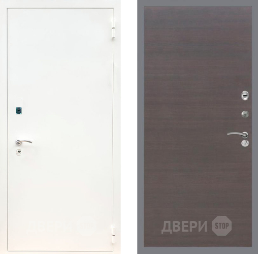 Входная металлическая Дверь Рекс (REX) 1А Белая шагрень GL венге поперечный в Зарайске