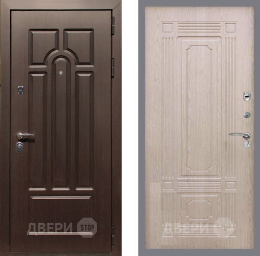 Входная металлическая Дверь Рекс (REX) Эврика FL-2 Беленый дуб в Зарайске