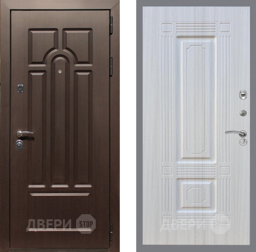 Входная металлическая Дверь Рекс (REX) Эврика FL-2 Сандал белый в Зарайске