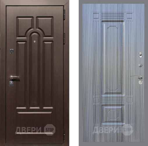 Входная металлическая Дверь Рекс (REX) Эврика FL-2 Сандал грей в Зарайске