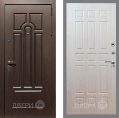 Входная металлическая Дверь Рекс (REX) Эврика FL-33 Беленый дуб в Зарайске