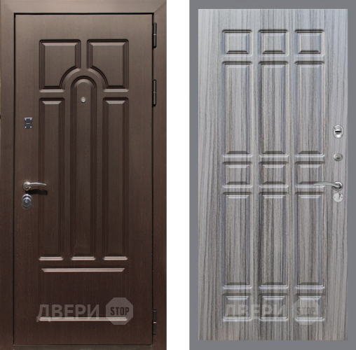 Входная металлическая Дверь Рекс (REX) Эврика FL-33 Сандал грей в Зарайске