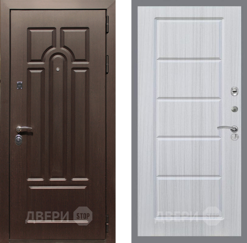 Входная металлическая Дверь Рекс (REX) Эврика FL-39 Сандал белый в Зарайске