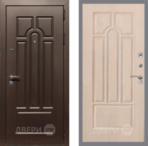 Входная металлическая Дверь Рекс (REX) Эврика FL-58 Беленый дуб в Зарайске