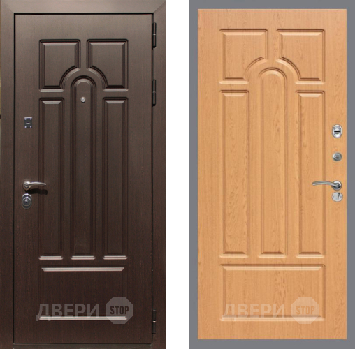 Входная металлическая Дверь Рекс (REX) Эврика FL-58 Дуб в Зарайске