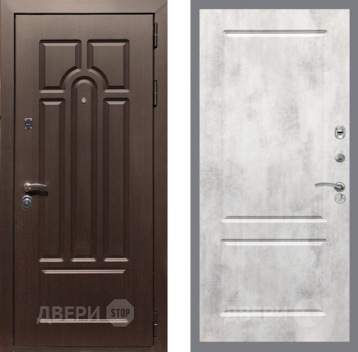 Входная металлическая Дверь Рекс (REX) Эврика FL-117 Бетон светлый в Зарайске