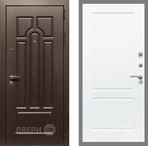 Входная металлическая Дверь Рекс (REX) Эврика FL-117 Силк Сноу в Зарайске