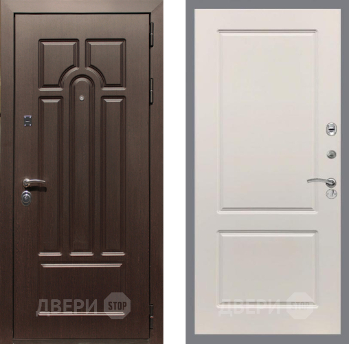 Входная металлическая Дверь Рекс (REX) Эврика FL-117 Шампань в Зарайске