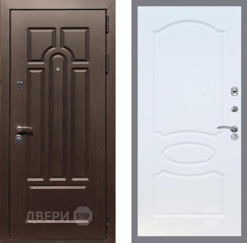 Входная металлическая Дверь Рекс (REX) Эврика FL-128 Белый ясень в Зарайске