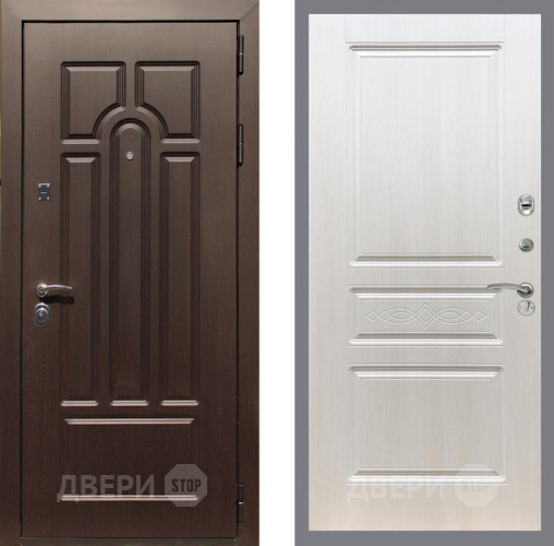 Входная металлическая Дверь Рекс (REX) Эврика FL-243 Лиственница беж в Зарайске