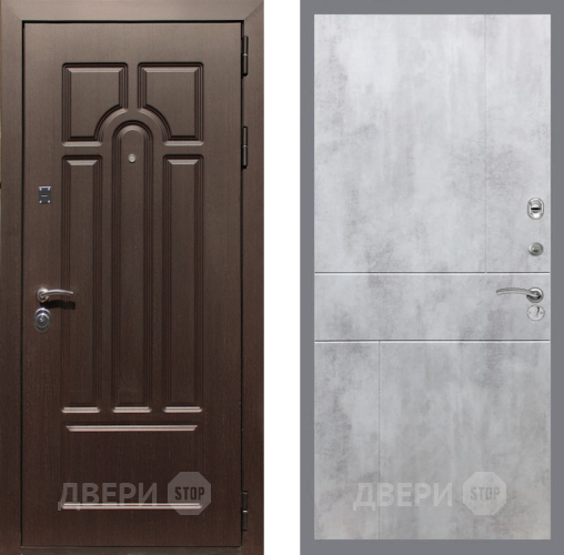 Входная металлическая Дверь Рекс (REX) Эврика FL-290 Бетон светлый в Зарайске