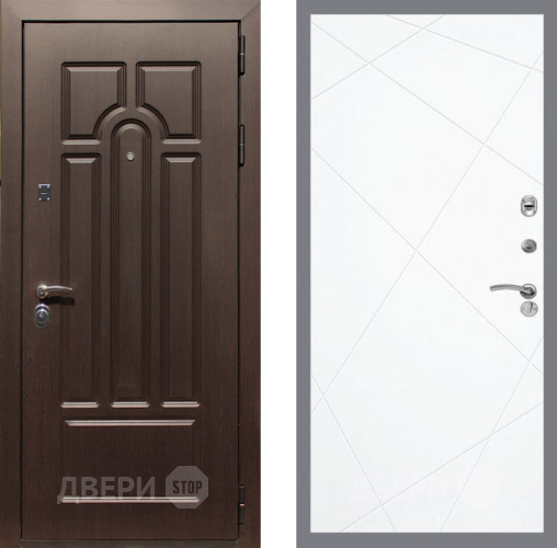 Входная металлическая Дверь Рекс (REX) Эврика FL-291 Силк Сноу в Зарайске