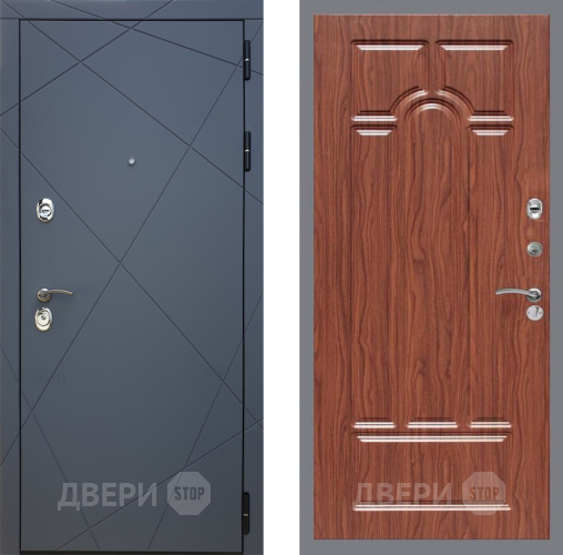 Входная металлическая Дверь Рекс (REX) 13 Силк Титан FL-58 орех тисненый в Зарайске