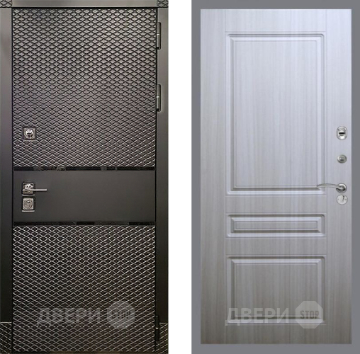 Входная металлическая Дверь Рекс (REX) 15 Черный Кварц FL-243 Сандал белый в Зарайске