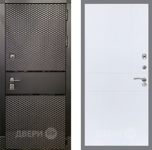 Входная металлическая Дверь Рекс (REX) 15 Черный Кварц FL-290 Силк Сноу в Зарайске