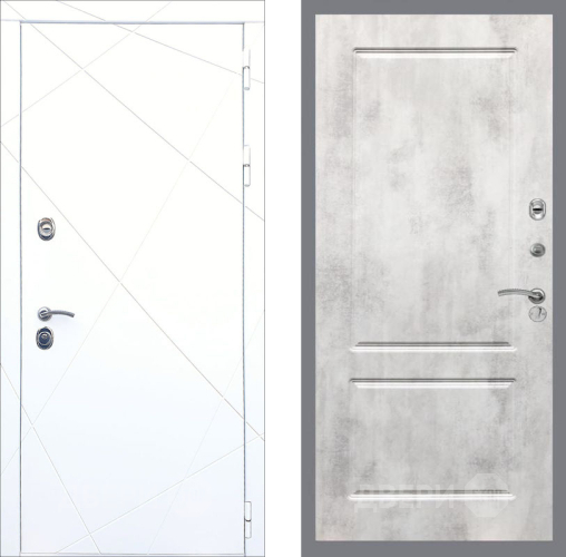 Входная металлическая Дверь Рекс (REX) 13 Силк Сноу FL-117 Бетон светлый в Зарайске