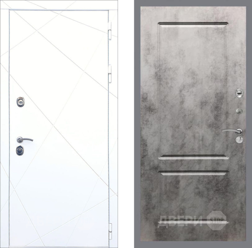 Входная металлическая Дверь Рекс (REX) 13 Силк Сноу FL-117 Бетон темный в Зарайске