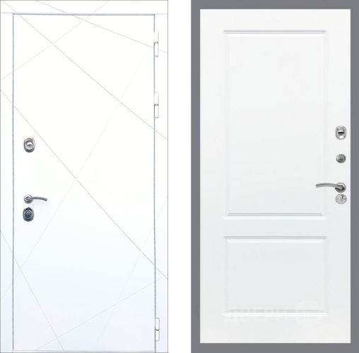 Входная металлическая Дверь Рекс (REX) 13 Силк Сноу FL-117 Силк Сноу в Зарайске