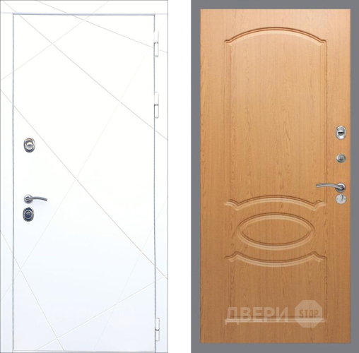 Входная металлическая Дверь Рекс (REX) 13 Силк Сноу FL-128 Дуб в Зарайске