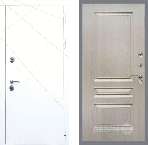 Входная металлическая Дверь Рекс (REX) 13 Силк Сноу FL-243 Беленый дуб в Зарайске