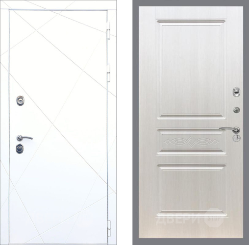 Входная металлическая Дверь Рекс (REX) 13 Силк Сноу FL-243 Лиственница беж в Зарайске