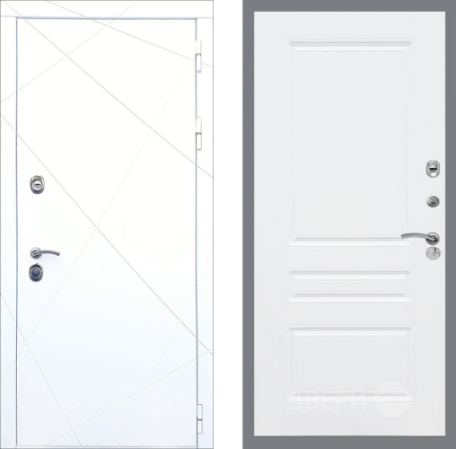 Входная металлическая Дверь Рекс (REX) 13 Силк Сноу FL-243 Силк Сноу в Зарайске