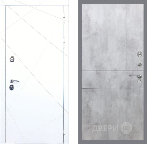 Дверь Рекс (REX) 13 Силк Сноу FL-290 Бетон светлый в Зарайске
