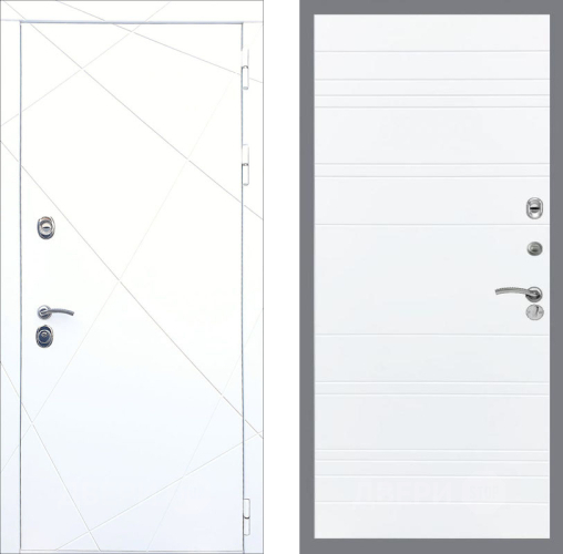 Входная металлическая Дверь Рекс (REX) 13 Силк Сноу Line Силк Сноу в Зарайске