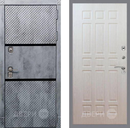 Входная металлическая Дверь Рекс (REX) 15 Бетон Темный FL-33 Беленый дуб в Зарайске