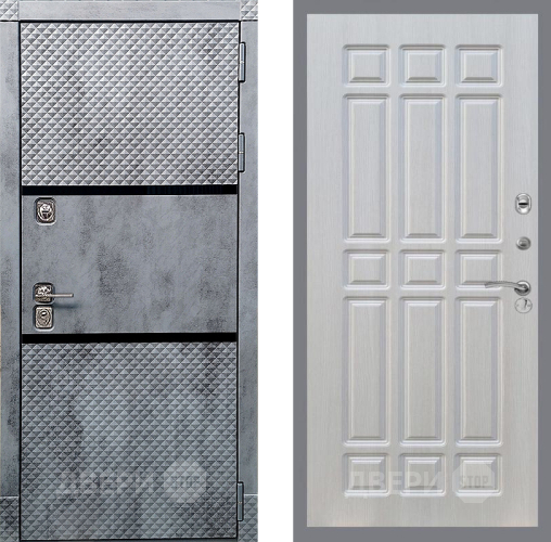 Входная металлическая Дверь Рекс (REX) 15 Бетон Темный FL-33 Лиственница беж в Зарайске