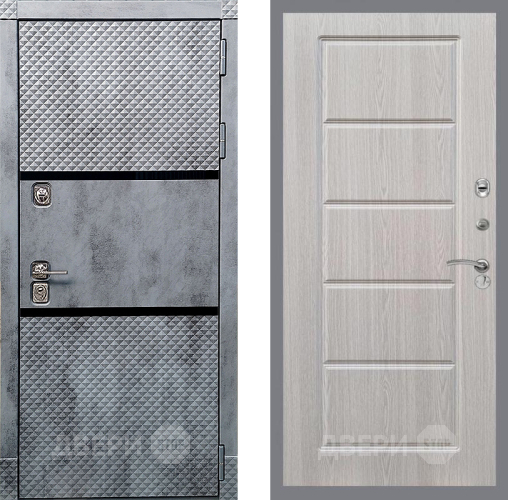 Входная металлическая Дверь Рекс (REX) 15 Бетон Темный FL-39 Беленый дуб в Зарайске