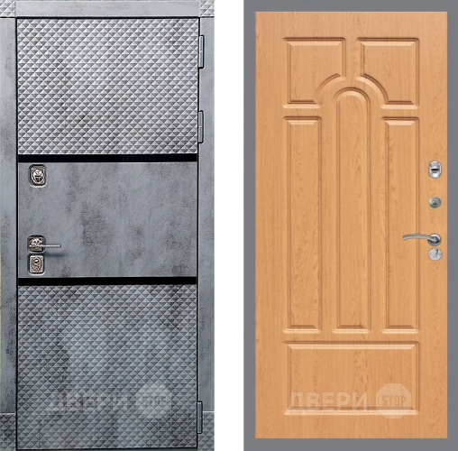 Входная металлическая Дверь Рекс (REX) 15 Бетон Темный FL-58 Дуб в Зарайске