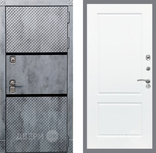 Входная металлическая Дверь Рекс (REX) 15 Бетон Темный FL-117 Силк Сноу в Зарайске