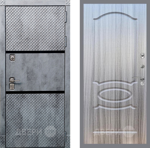 Входная металлическая Дверь Рекс (REX) 15 Бетон Темный FL-128 Сандал грей в Зарайске