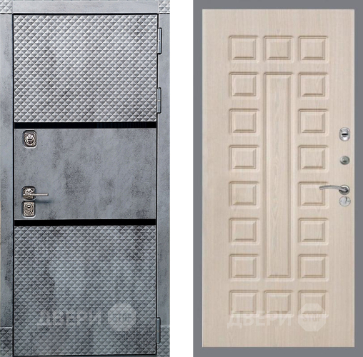 Входная металлическая Дверь Рекс (REX) 15 Бетон Темный FL-183 Беленый дуб в Зарайске