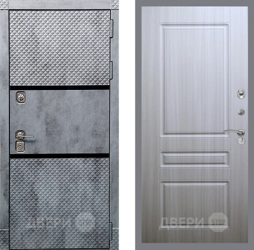 Дверь Рекс (REX) 15 Бетон Темный FL-243 Сандал белый в Зарайске