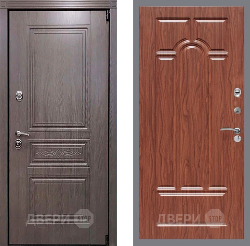 Входная металлическая Дверь Рекс (REX) Премиум-S FL-58 орех тисненый в Зарайске