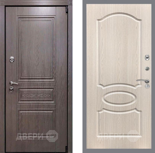 Входная металлическая Дверь Рекс (REX) Премиум-S FL-128 Беленый дуб в Зарайске