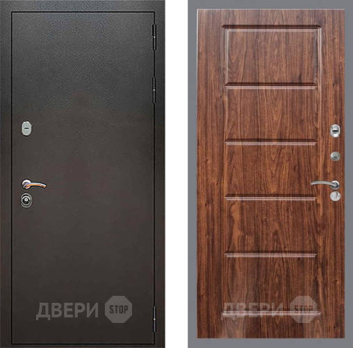 Входная металлическая Дверь Рекс (REX) 5 Серебро Антик FL-39 орех тисненый в Зарайске