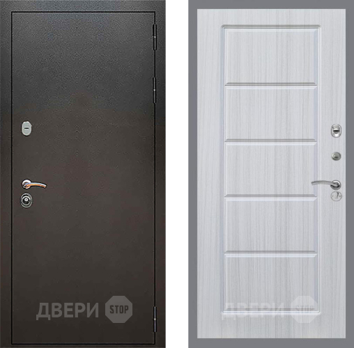 Входная металлическая Дверь Рекс (REX) 5 Серебро Антик FL-39 Сандал белый в Зарайске