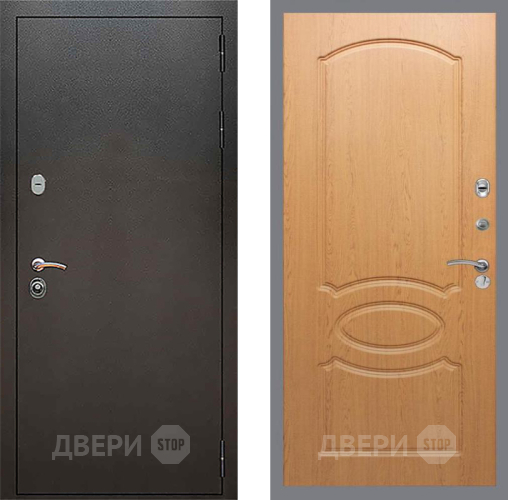 Входная металлическая Дверь Рекс (REX) 5 Серебро Антик FL-128 Дуб в Зарайске