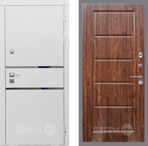 Входная металлическая Дверь Рекс (REX) 15 Силк Сноу FL-39 орех тисненый в Зарайске